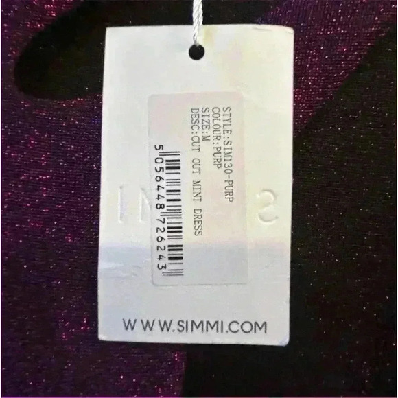 Simmi Women's Asymmetrical Cutout Mini Dress Purple Size M - Picture 14 of 16